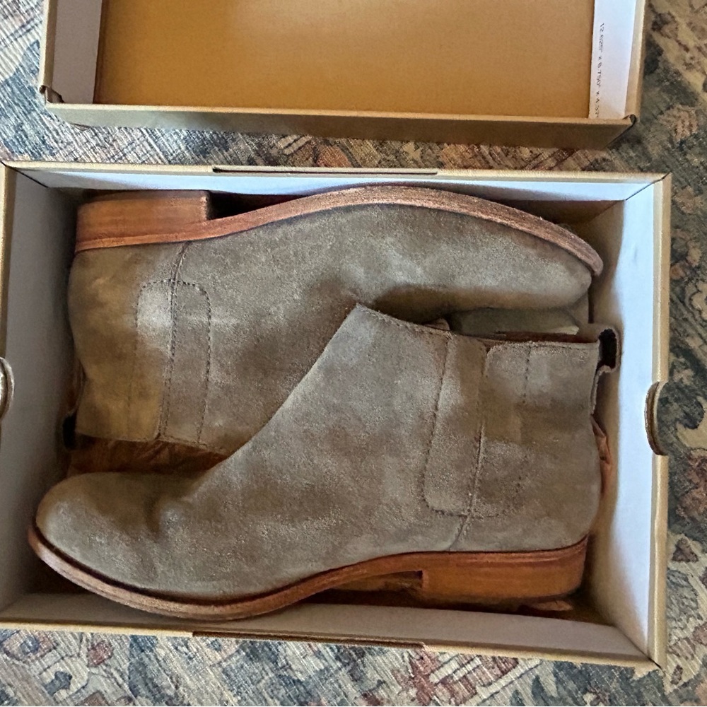 Kork-Ease Velma Green\Gray Suede size 11